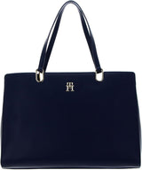 Tommy Hilfiger TH Timeless Satchel Bag con bolsillos interiores, Azul (Space Blue), Talla única Bolsos Mujer Naty Shop Default Title