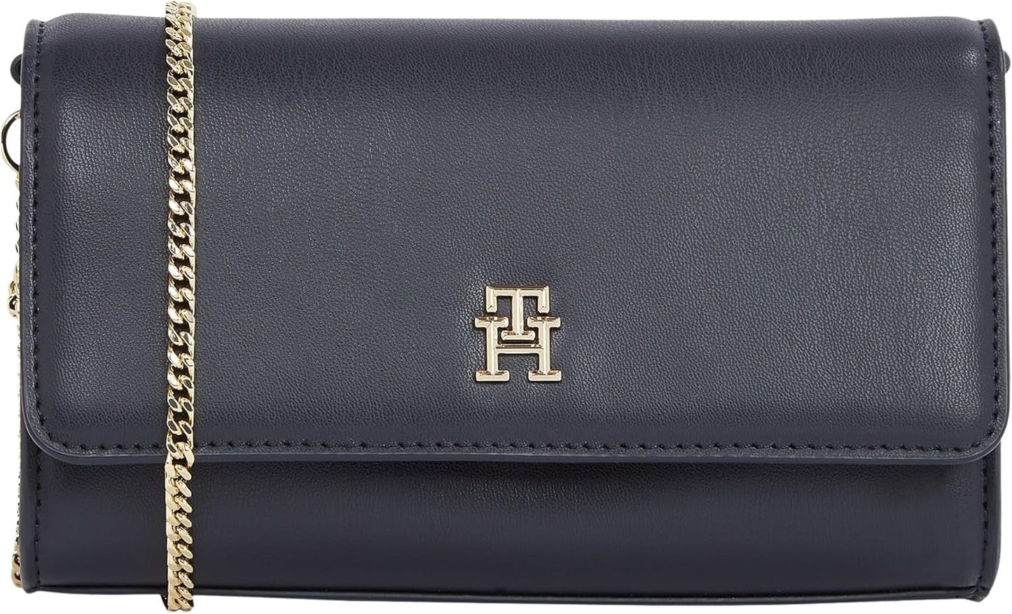 Tommy Hilfiger bolso de hombro Eternity Chain Cadena cruzada al hombro Bolsos Mujer Naty Shop Azul (Space Blue)