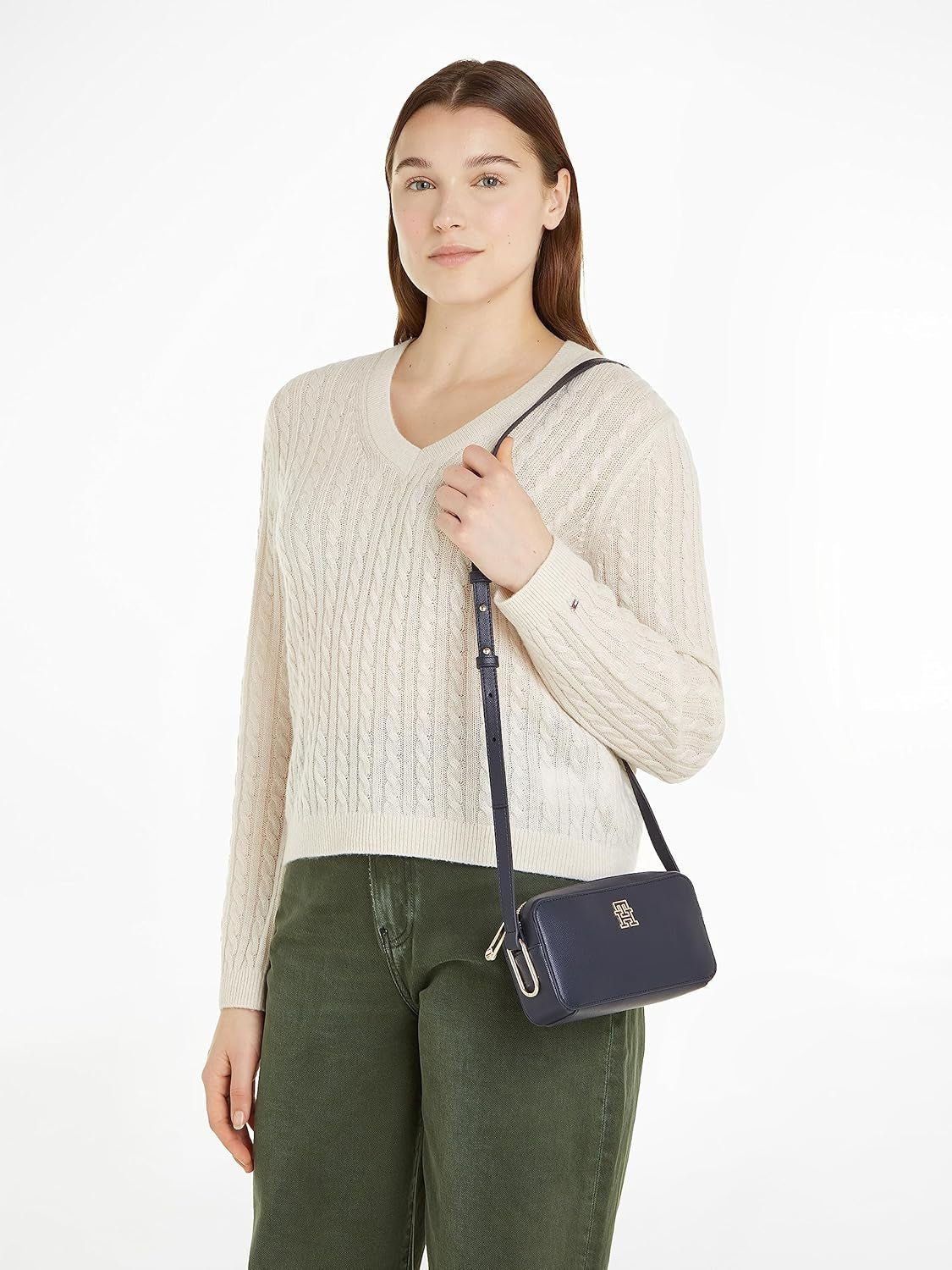Tommy Hilfiger Bolso de hombro Mujer Timeless Camera Bag Small, Azul (Space Blue), Talla única Bolsos Mujer Naty Shop