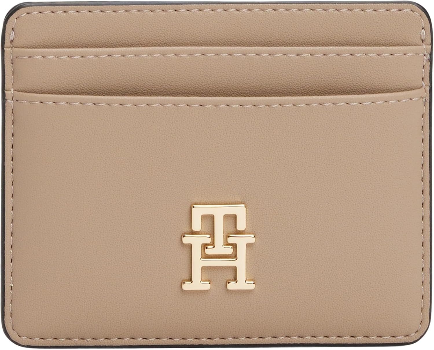Tommy Hilfiger tarjetero para mujer Mujer con logo, Beige (Coastal Taupe), Talla única Cartera para hombre Naty Shop Título predeterminado