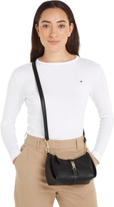 Tommy Hilfiger Bolso bandolera para mujer Bolso mediano cruzado para mujer, Negro (Black), Talla única Bolsos Mujer Naty Shop