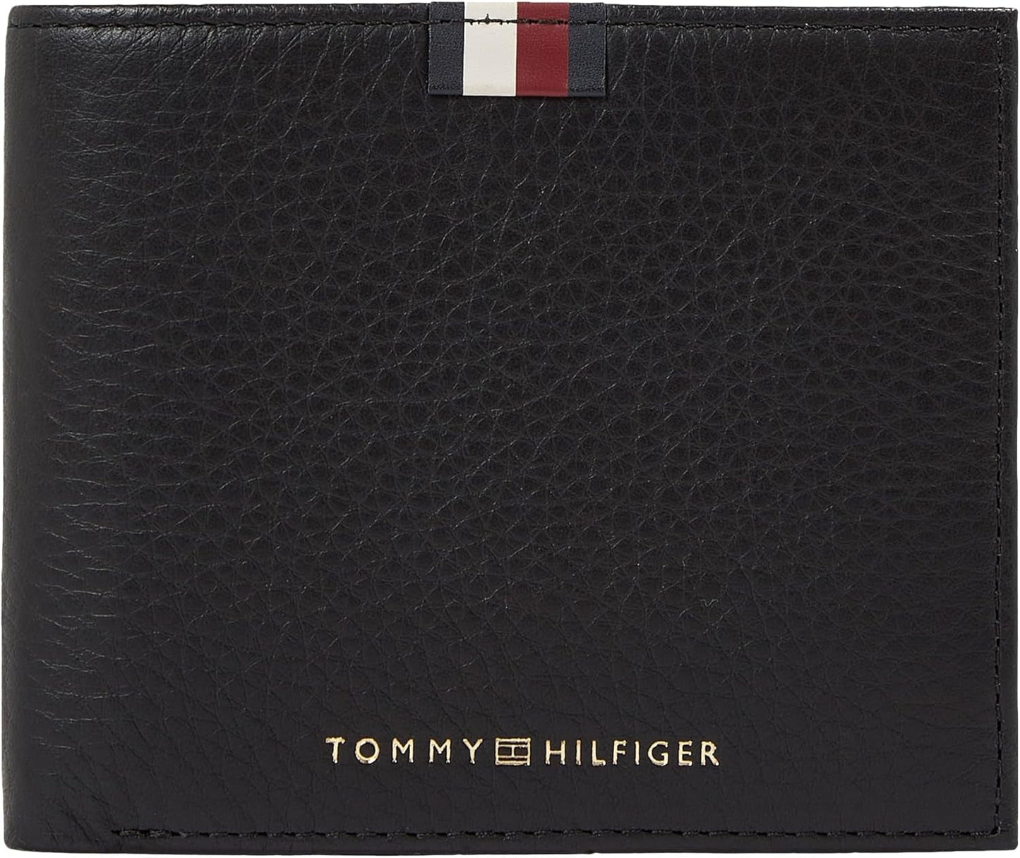 Tommy Hilfiger Th Prem Lea Cc and Coin Am0am11265 Carteras para hombre Cartera para hombre Naty Shop Negro (negro) Os
