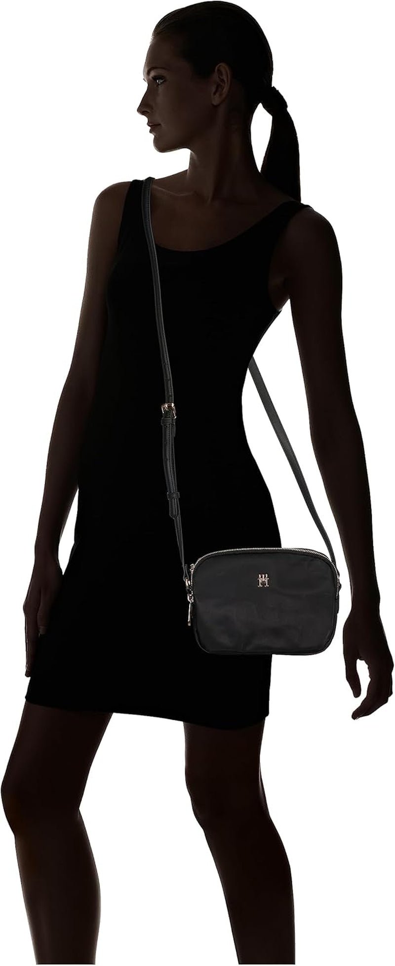 Tommy Hilfiger POPPY TH CROSSOVER Crossovers Mujer, Black (Black), OS Bolsos Mujer Naty Shop