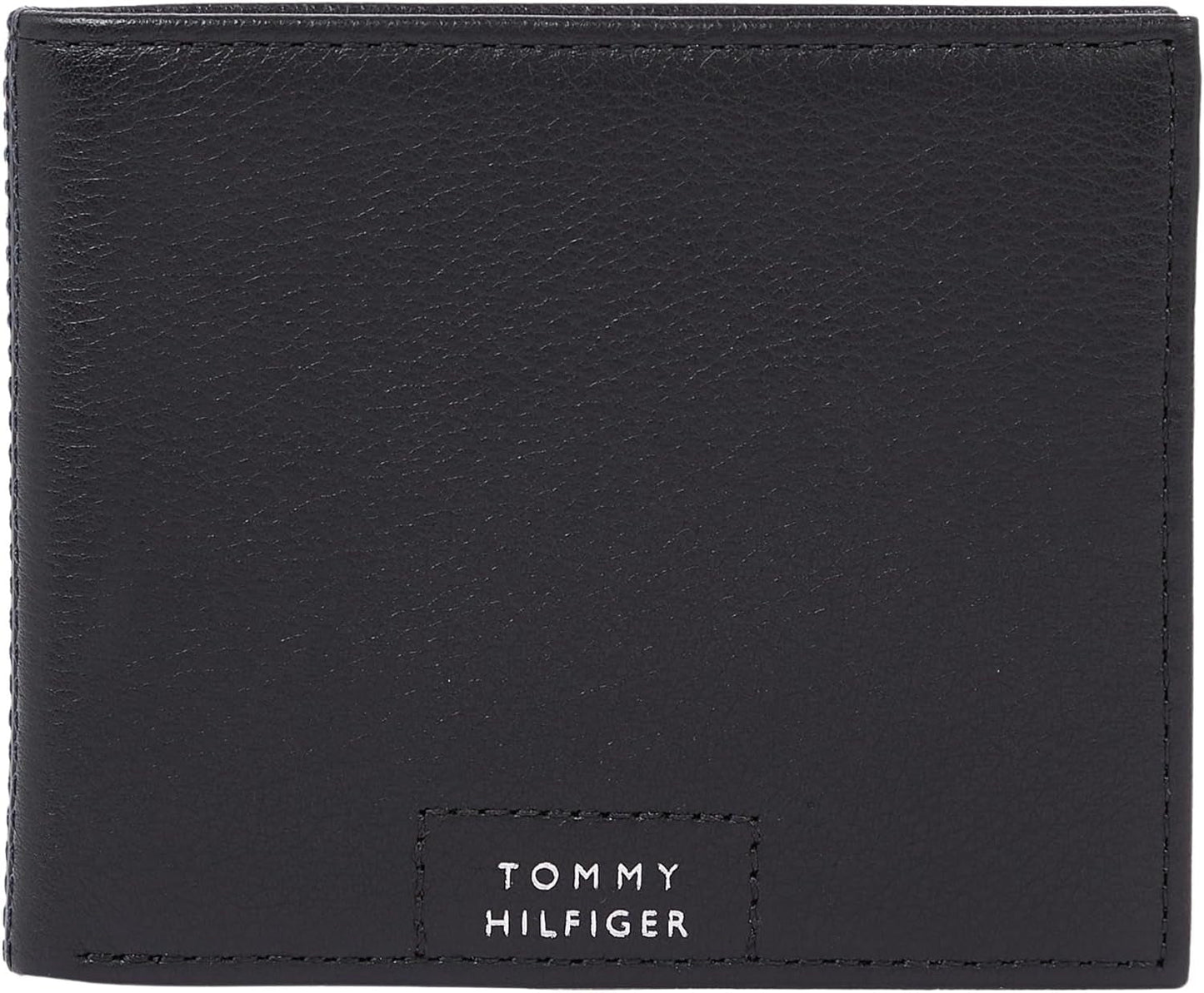Tommy Hilfiger Cartera para hombre Mini Wallet de cuero Small Naty Shop Cartera para hombre Negro (Negro) Os