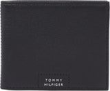 Tommy Hilfiger Cartera para hombre Mini Wallet de cuero Small Naty Shop Cartera para hombre Negro (Negro) Os