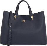 Tommy Hilfiger bolso satchel con emblema correa para el hombro extraíble Bolsos Mujer Naty Shop Azul (Space Blue)