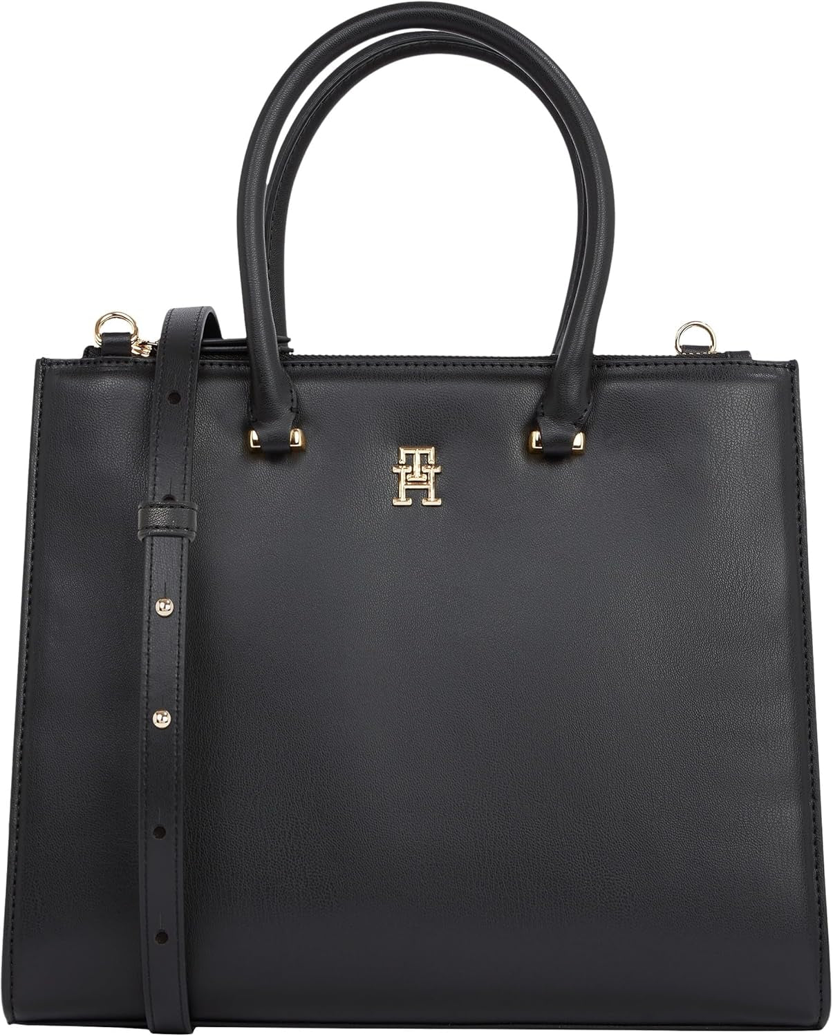 Tommy Hilfiger Tote Bag Eternity Med Zip Up Bag Bolsos Mujer Naty Shop Negro (Negro) Talla única