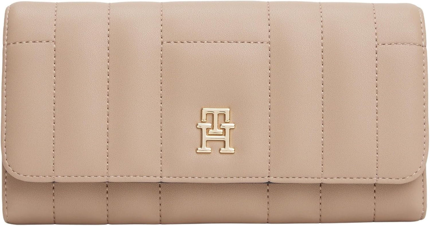 Tommy Hilfiger Feminine Flap Large Wallet, Cartera Mujer, Beige (Coastal Taupe), Talla Única Naty Shop Default Title