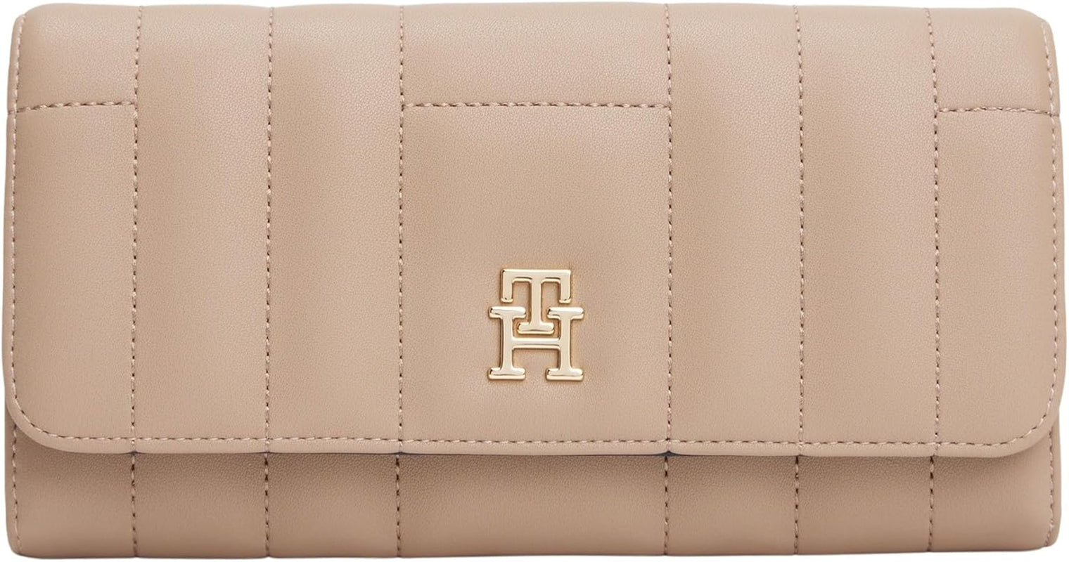 Tommy Hilfiger Feminine Flap Large Wallet, Cartera Mujer, Beige (Coastal Taupe), Talla Única Naty Shop Default Title