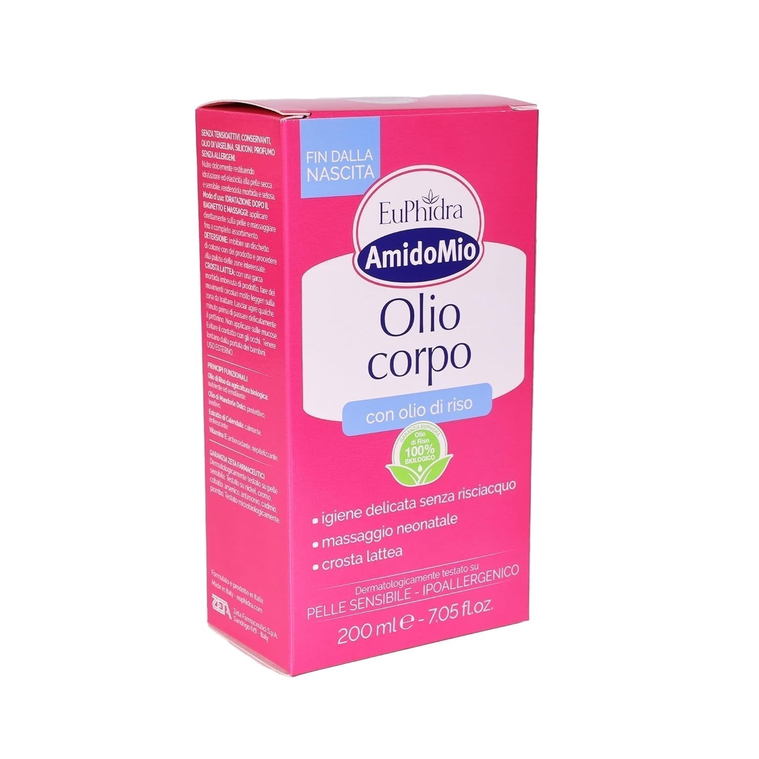 Starch Mio aceite corporal, elimina la costra láctea del recién nacido, 200 ml Infantil - Baño y Cuidado Naty Shop