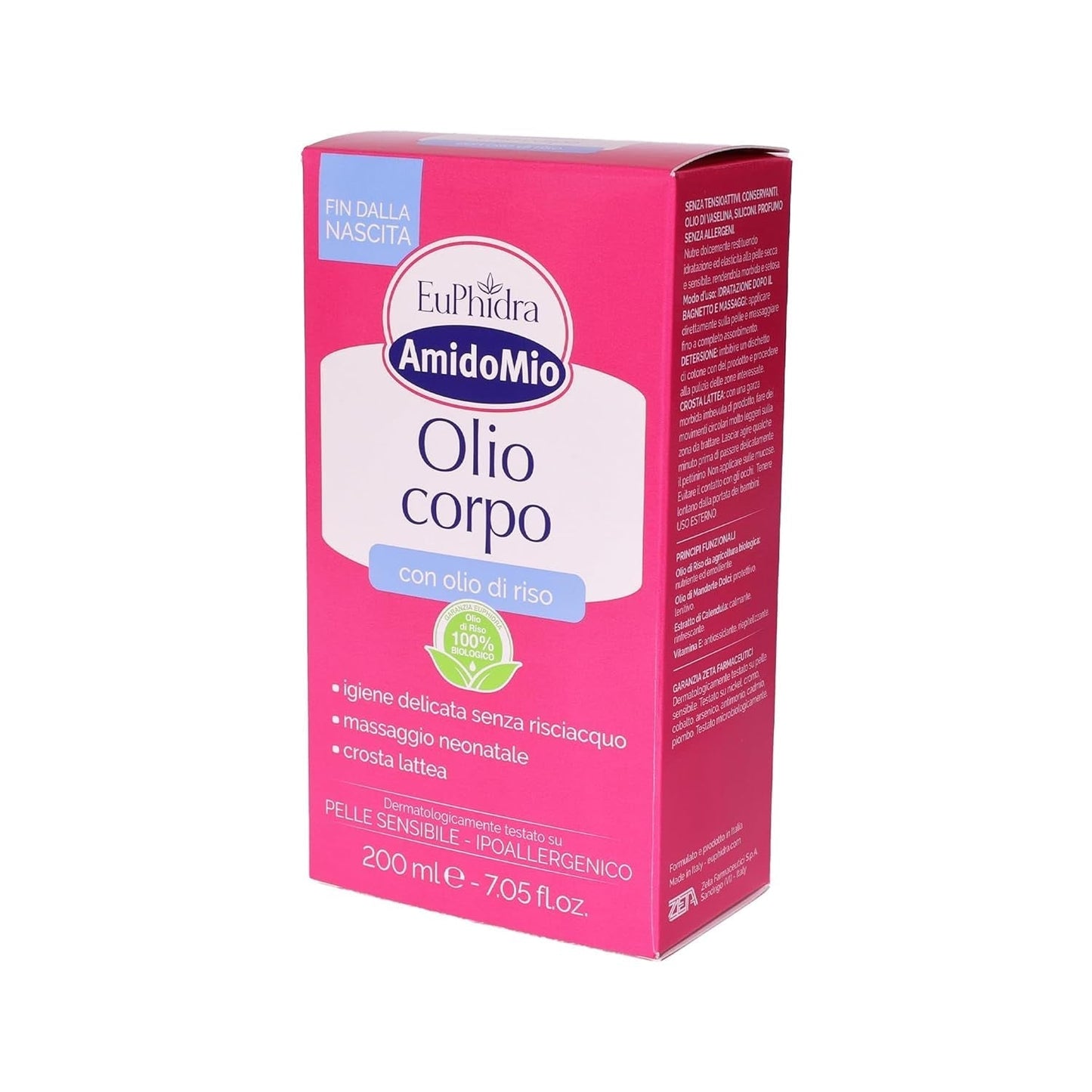 Starch Mio aceite corporal, elimina la costra láctea del recién nacido, 200 ml Infantil - Baño y Cuidado Naty Shop