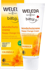 WELEDA Organic Baby Calendula Wound Protection Cream 75ml - Pomada para heridas / crema para bebés de cosmética natural para la protección de la piel sensible del bebé en la zona del pañal. Ayuda con rojeces, piel irritada y dolor Niños - Baño y Cuidado de la Piel Naty Shop Crema Protectora Heridas 75 Ml
