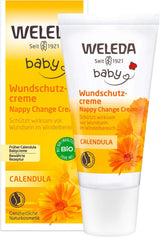 WELEDA Organic Baby Calendula Wound Protection Cream 75ml - Pomada para heridas / crema para bebés de cosmética natural para la protección de la piel sensible del bebé en la zona del pañal. Ayuda con rojeces, piel irritada y dolor Niños - Baño y Cuidado de la Piel Naty Shop Crema Protectora de Heridas 30 Ml