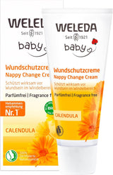 WELEDA Organic Baby Calendula Wound Protection Cream 75ml - Pomada para heridas / crema para bebés de cosmética natural para la protección de la piel sensible del bebé en la zona del pañal. Ayuda con rojeces, piel irritada y dolor Niños - Baño y Cuidado Naty Shop Crema protectora de heridas 75ml sin fragancia