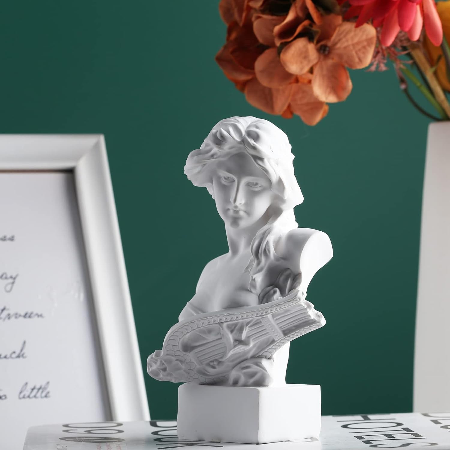 XMGZQ Escultura de Estatua de Afrodita Blanca, Estatua de Busto de mitología Griega de Resina, para decoración de Sala de Coqueta, decoración de Sala de Academia Oscura, estanterías, partición, Mesa de Centro Estatuillas y Esculturas Naty Shop