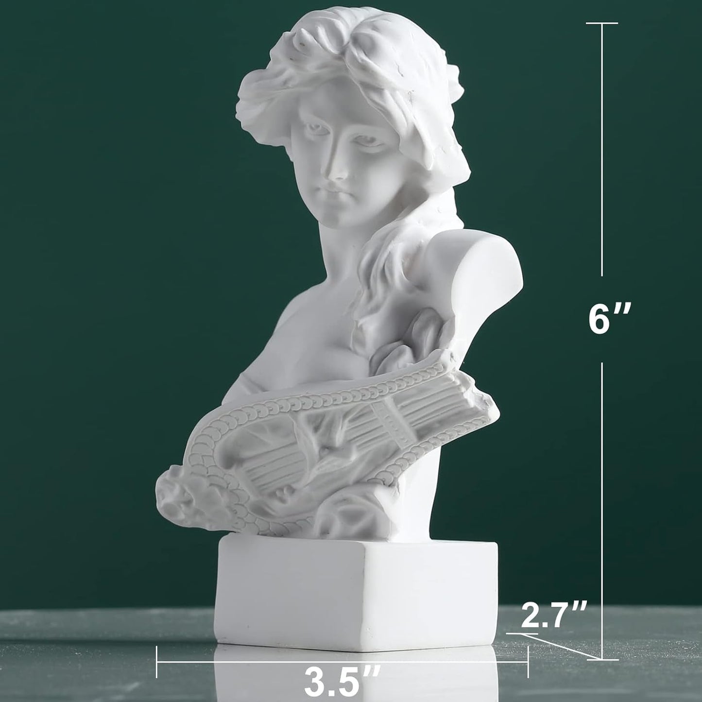 XMGZQ Escultura de Estatua de Afrodita Blanca, Estatua de Busto de mitología Griega de Resina, para decoración de Sala de Coqueta, decoración de Sala de Academia Oscura, estanterías, partición, Mesa de Centro Estatuillas y Esculturas Naty Shop