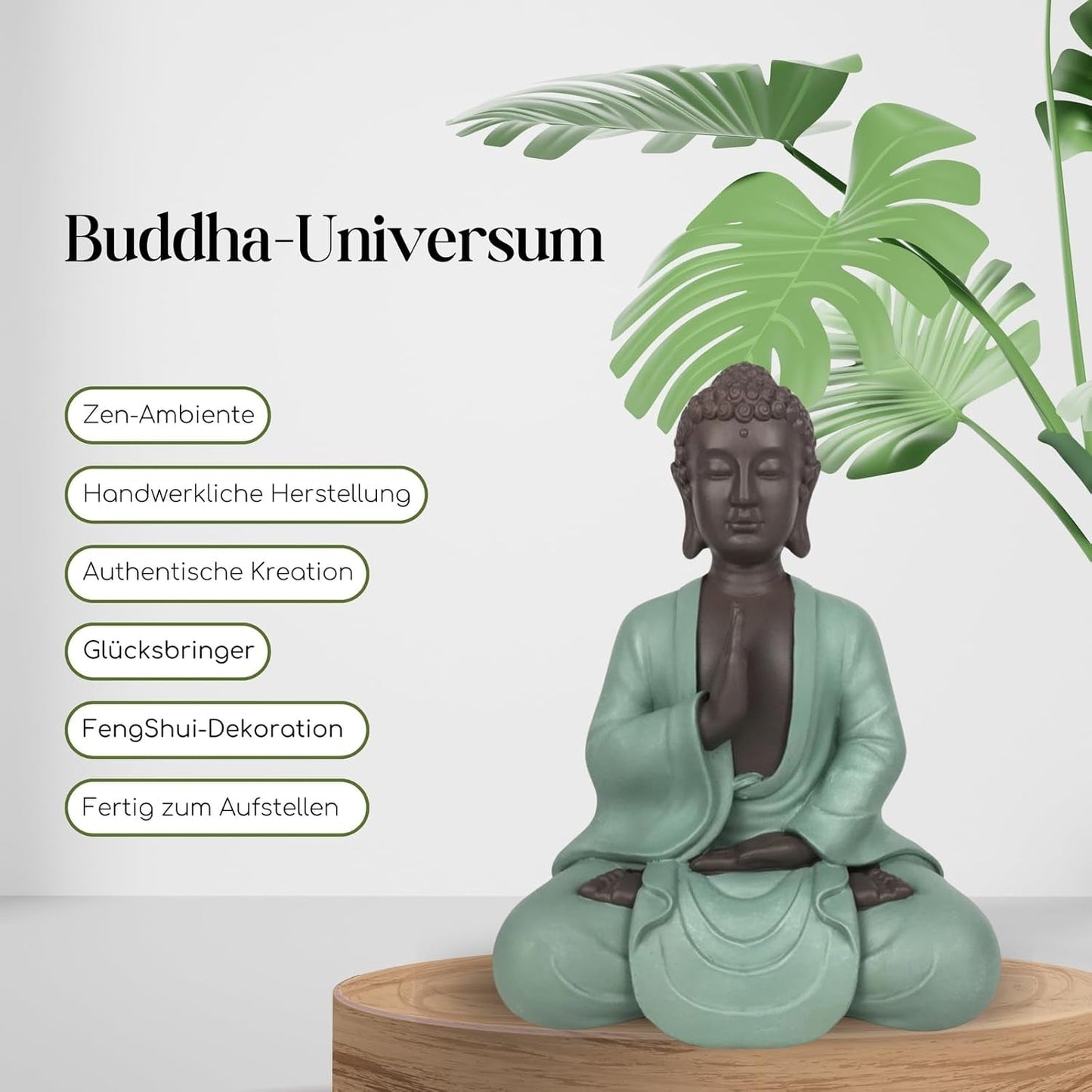 Zen Arôme SBM5 Estatua Zen Bodhi, verde/marrón, altura 20 cm Estatuillas y esculturas Naty Shop