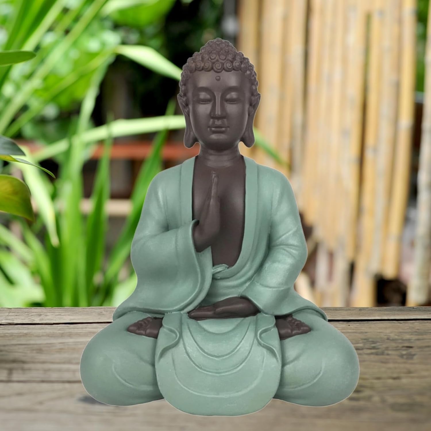 Zen Arôme SBM5 Estatua Zen Bodhi, verde/marrón, altura 20 cm Estatuillas y esculturas Naty Shop