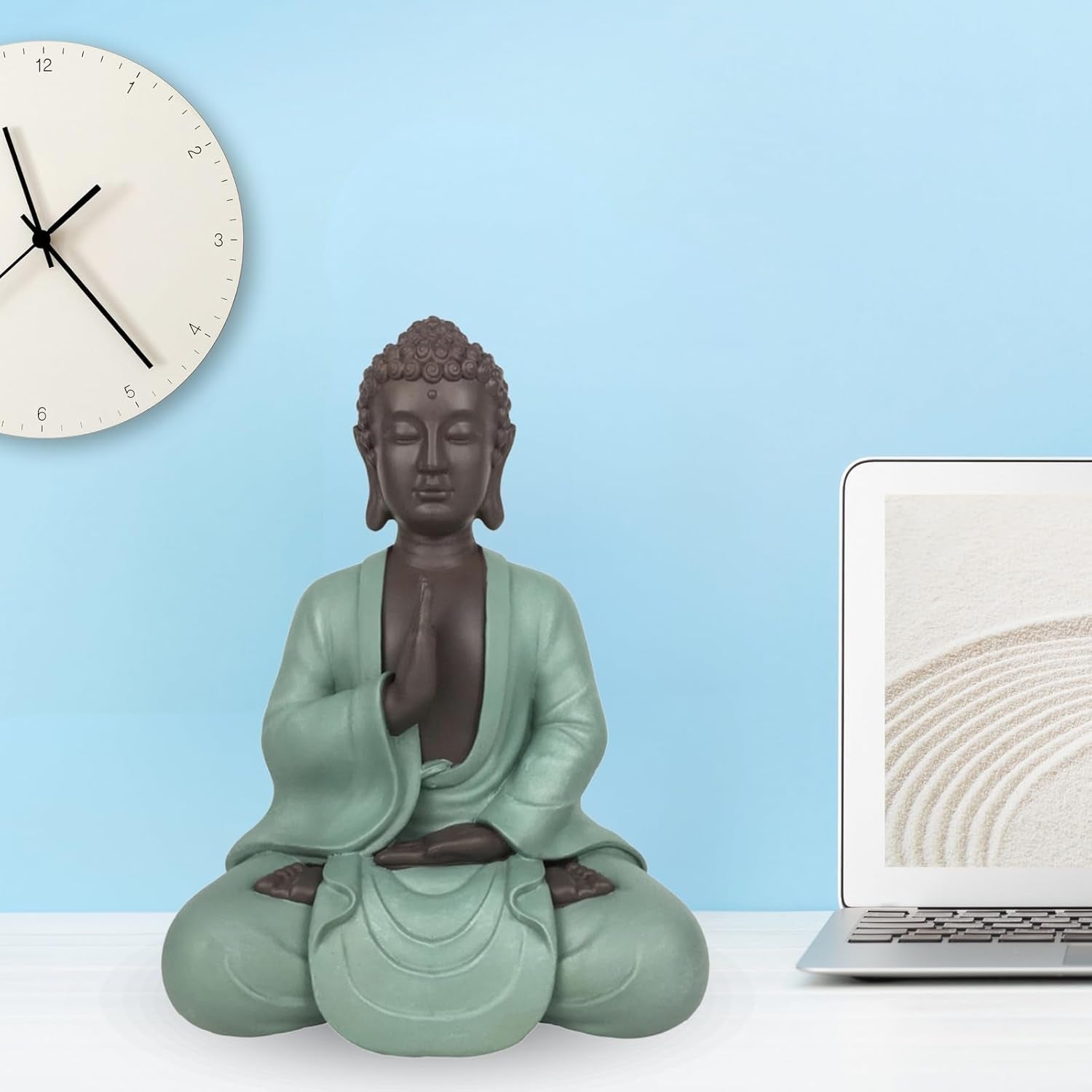 Zen Arôme SBM5 Estatua Zen Bodhi, verde/marrón, altura 20 cm Estatuillas y esculturas Naty Shop