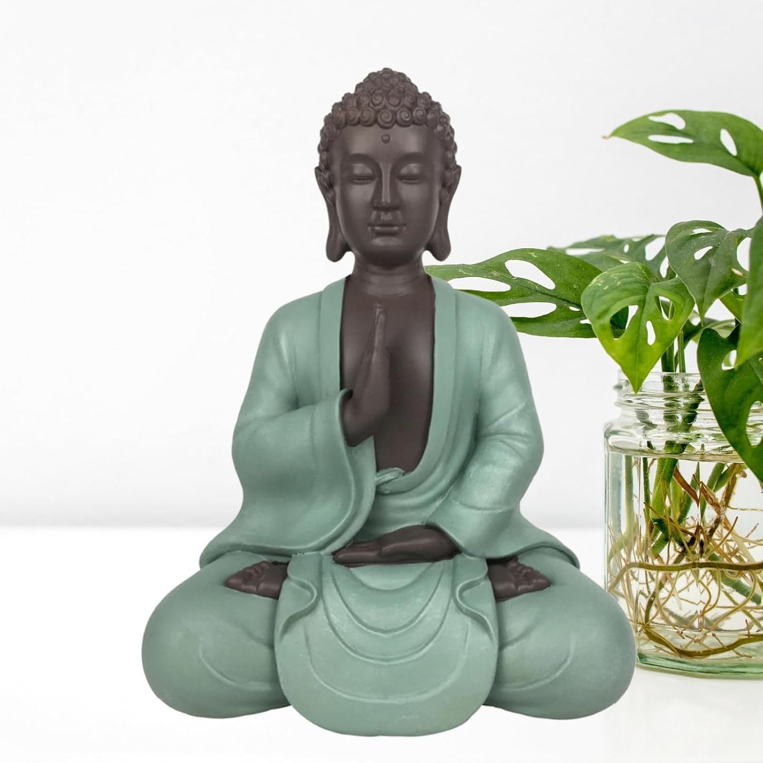 Zen Arôme SBM5 Estatua Zen Bodhi, verde/marrón, altura 20 cm Estatuillas y esculturas Naty Shop