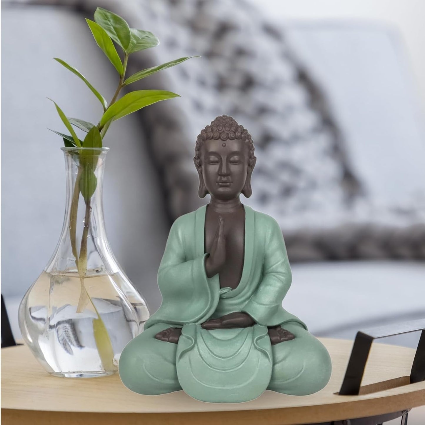 Zen Arôme SBM5 Estatua Zen Bodhi, verde/marrón, altura 20 cm Estatuillas y esculturas Naty Shop