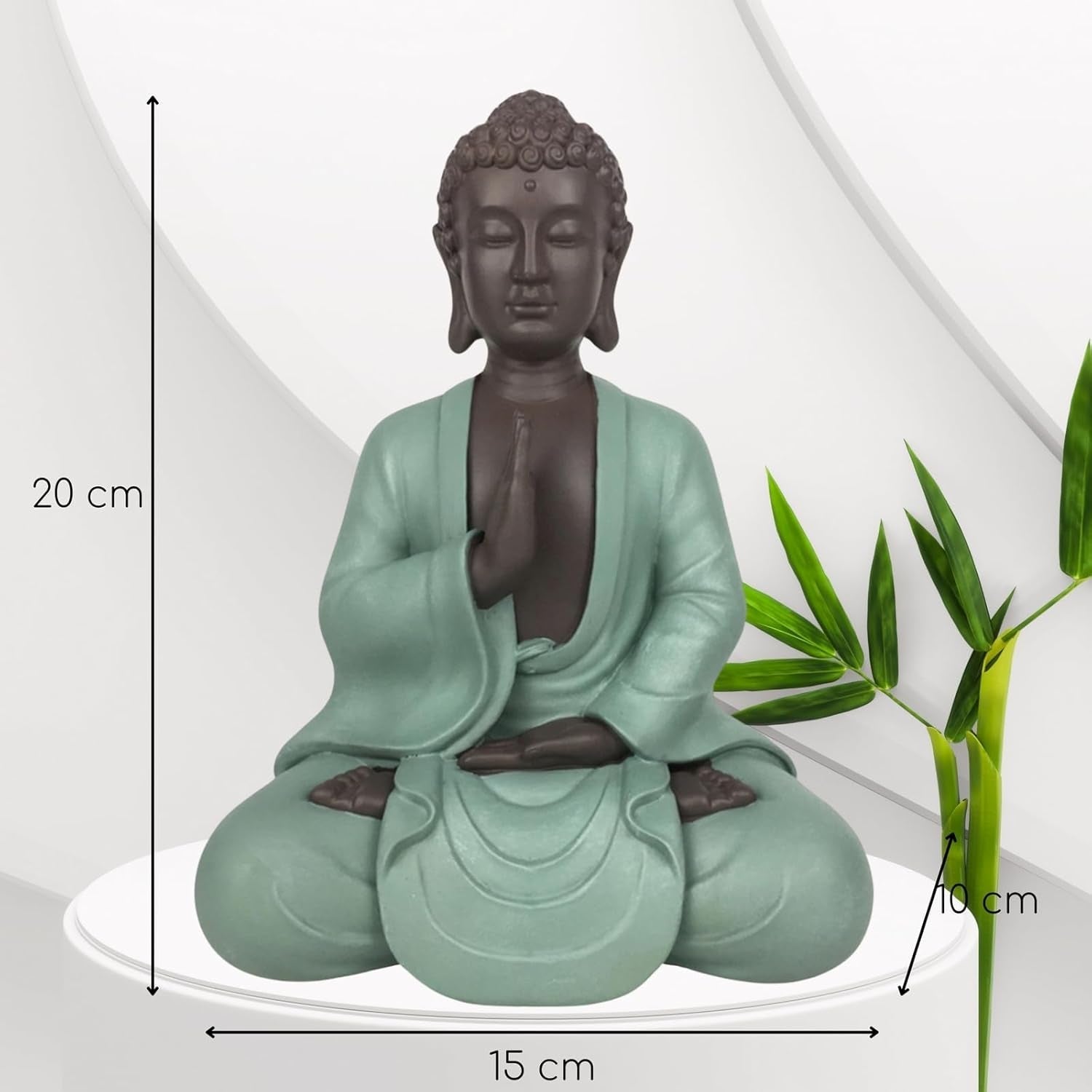 Zen Arôme SBM5 Estatua Zen Bodhi, verde/marrón, altura 20 cm Estatuillas y esculturas Naty Shop