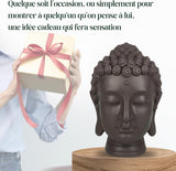 Zen'Light - Estatuilla con cabeza de Buda - Decoración para Zen, meditación y feng shui - Regalo para un ambiente relajante y espiritual - Estatuilla de Buda - Altura: 20 cm - Color: verde/marrón Estatuillas y esculturas Naty Shop