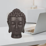 Zen'Light - Estatuilla con cabeza de Buda - Decoración para Zen, meditación y feng shui - Regalo para un ambiente relajante y espiritual - Estatuilla de Buda - Altura: 20 cm - Color: verde/marrón Estatuillas y esculturas Naty Shop