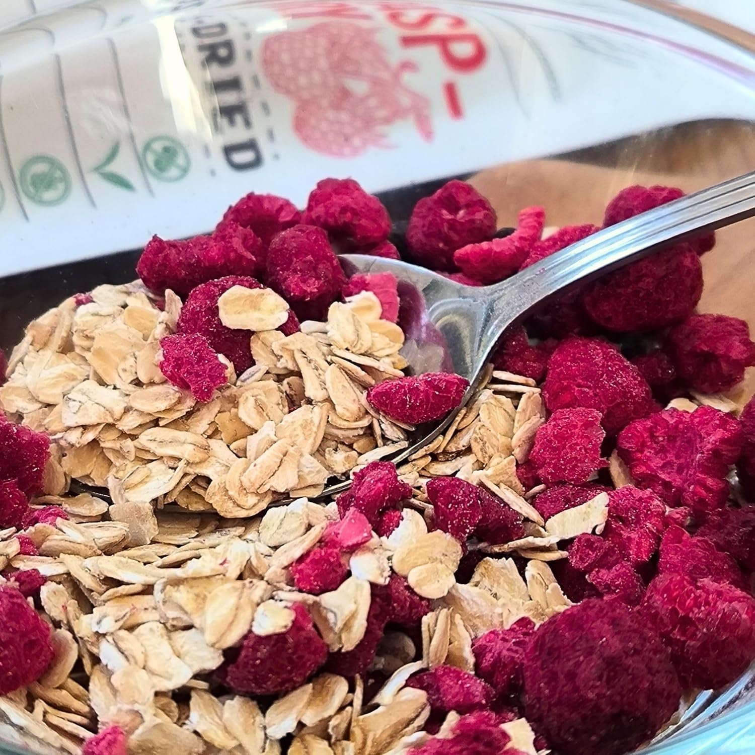 Frambuesas liofilizadas Trozos rotos | XL 300g Frutos secos liofilizados | Frambuesas secas Sin gluten Fruta liofilizada | Frutas liofilizadas | Frambuesa liofilizada Naty Shop productos deshidratados