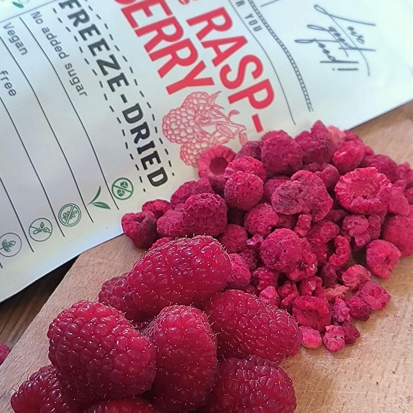 Frambuesas liofilizadas Trozos rotos | XL 300g Frutos secos liofilizados | Frambuesas secas Sin gluten Fruta liofilizada | Frutas liofilizadas | Frambuesa liofilizada Naty Shop productos deshidratados